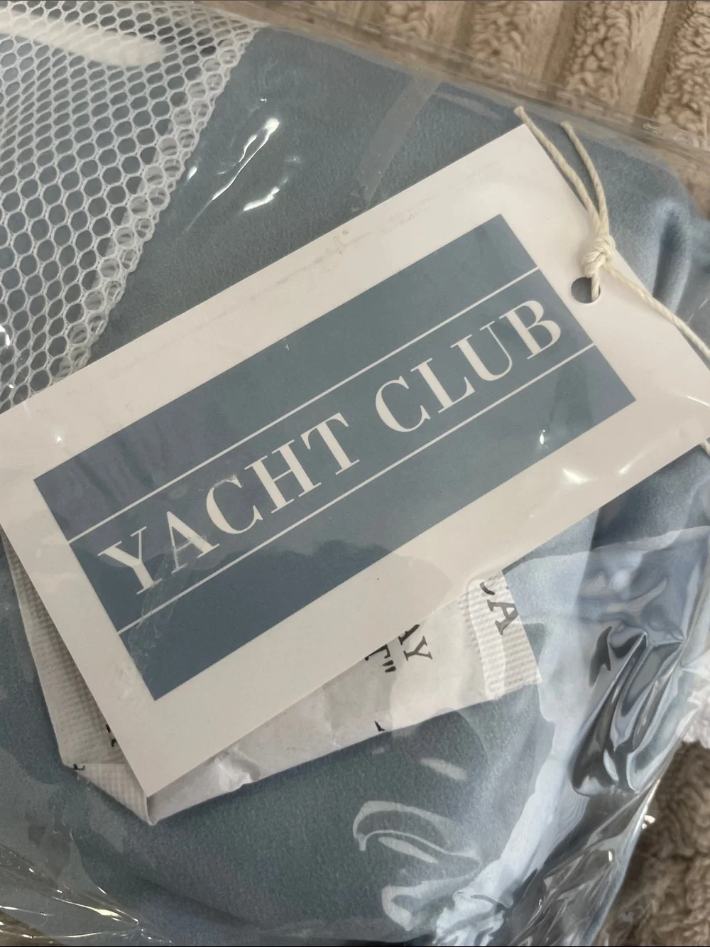 Yacht Club Quick Dry Beach Towel - Light Blue
